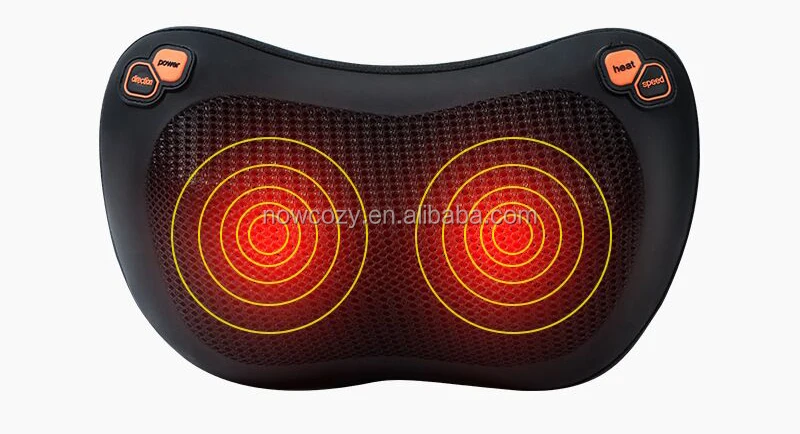 Nowcozy massage pillow full acupressure body massager head back neck rolling kneading heating function