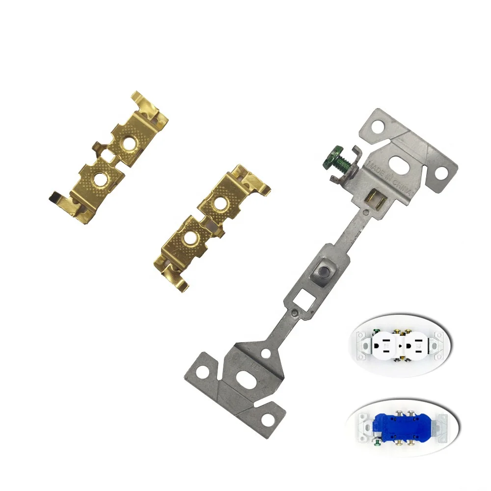 Popular Style 6 Pins Wall Outlets Brass Electric Extension Raw Materials Six Pins Socket Metal Accessories Stamping Bending Part