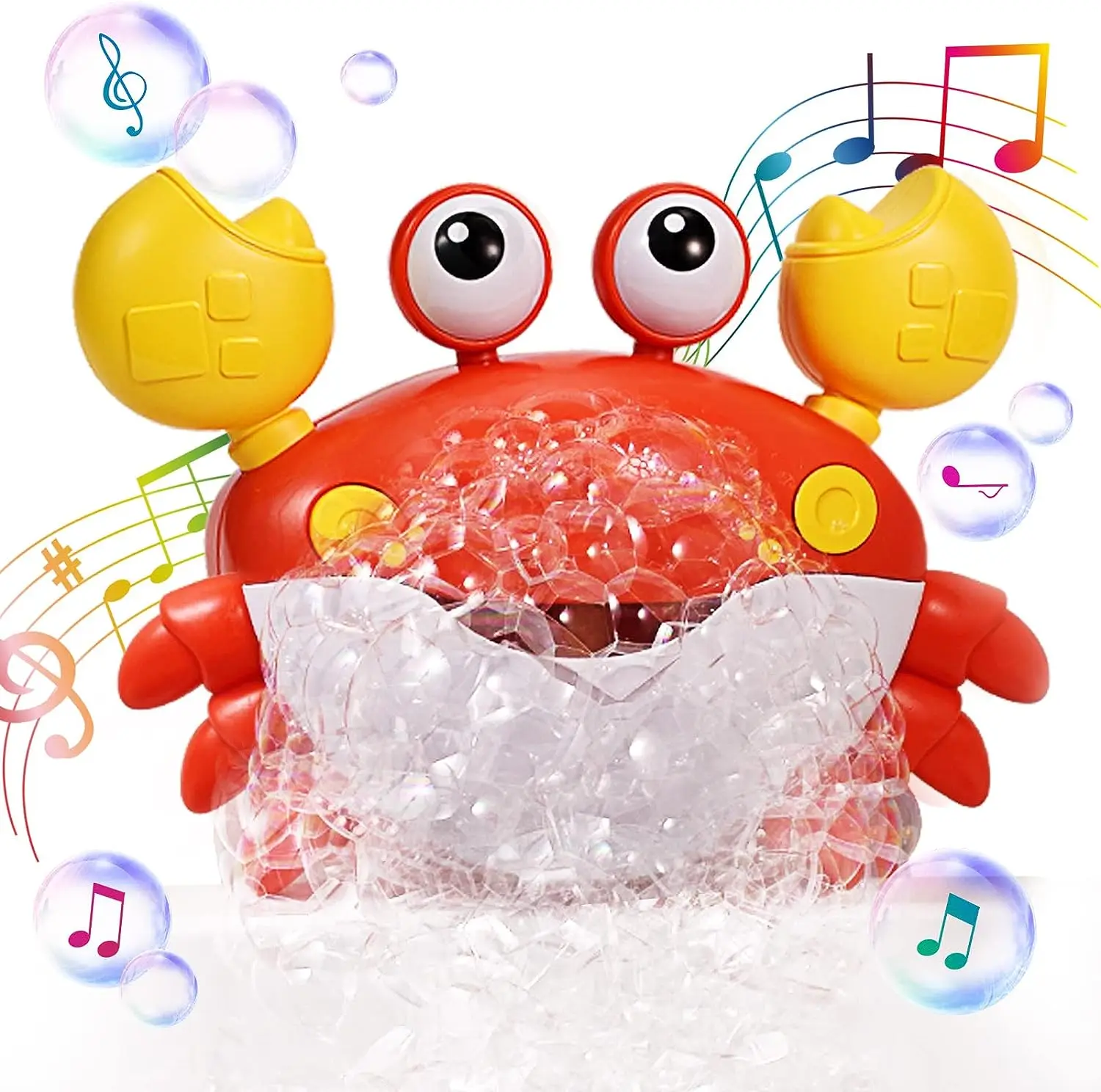 Musical Toddler Bath Toys Crab Baby Bath Bubble Machine Automatic Bubble Maker Bath Toy for Children