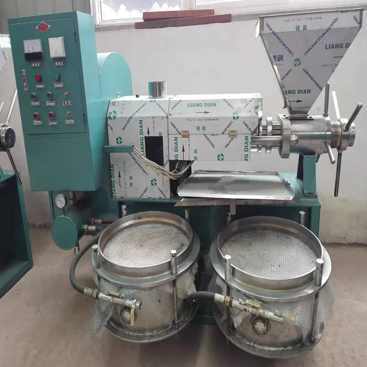 China Cold and Hot Press Peanut Coconut Sunflower Oil Press Machine  large sunflower seed screw oil press machine