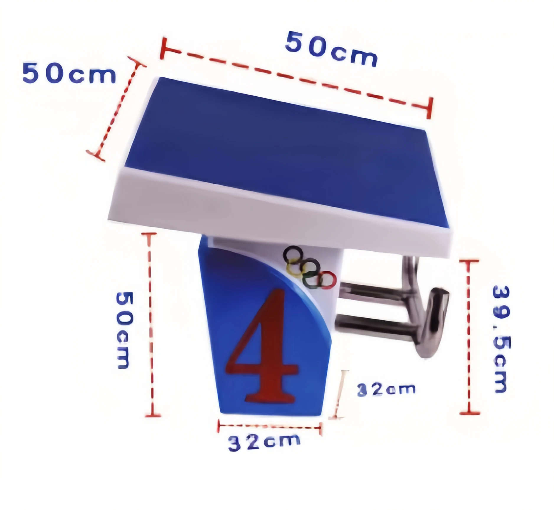 Stainless Steel Swimming pool ladder With Handrail Standard Swimming Platform