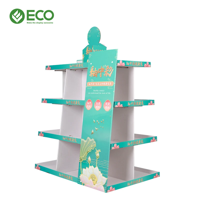 High Quality Advertising Paper Display Stand Cardboard Pallet Display Racks for Product Promotion