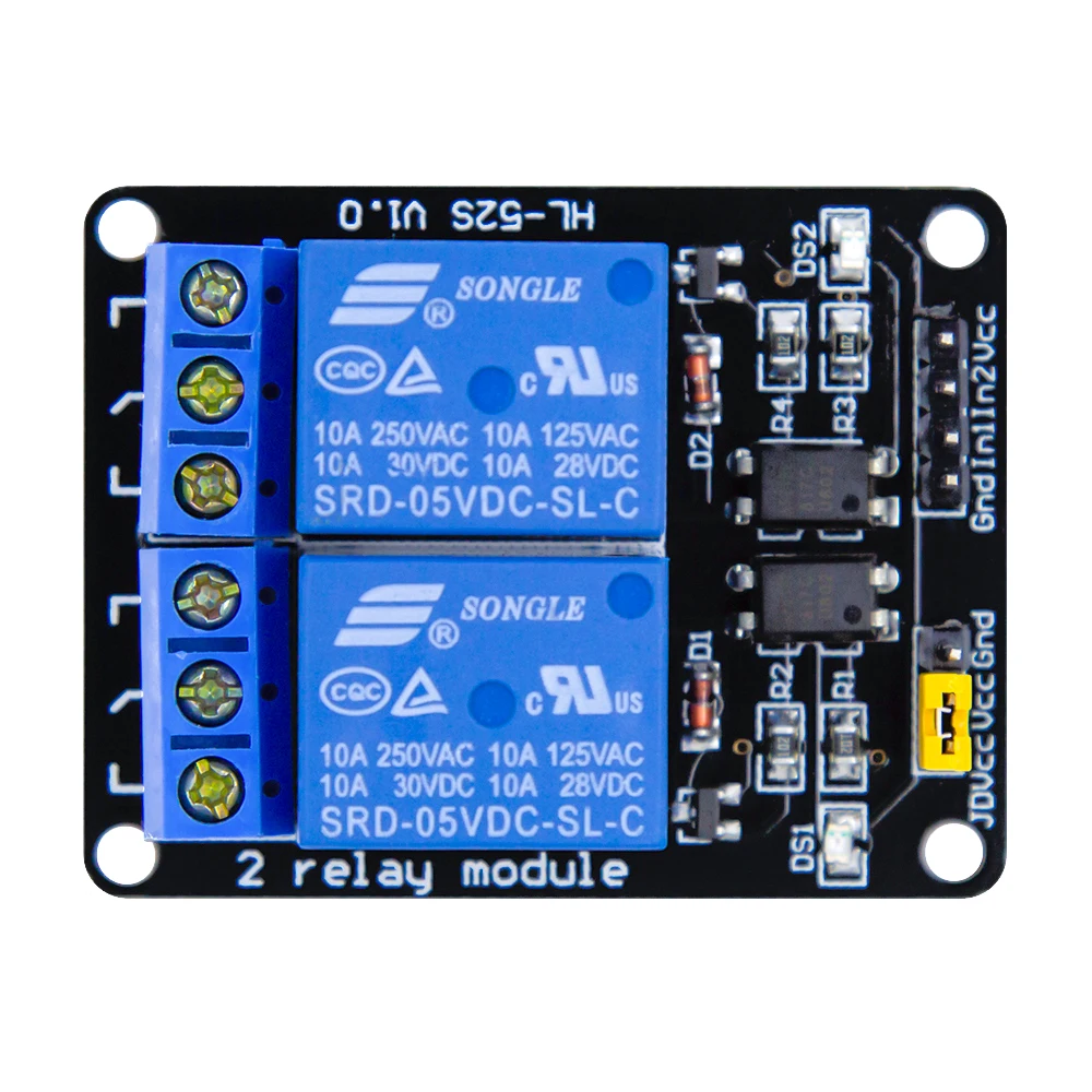 
5V 12V 2-channel Relay Module Shield For Ardui Arm Pic Avr Dsp Electronic 5V 12V 2 Channel Relay Module 