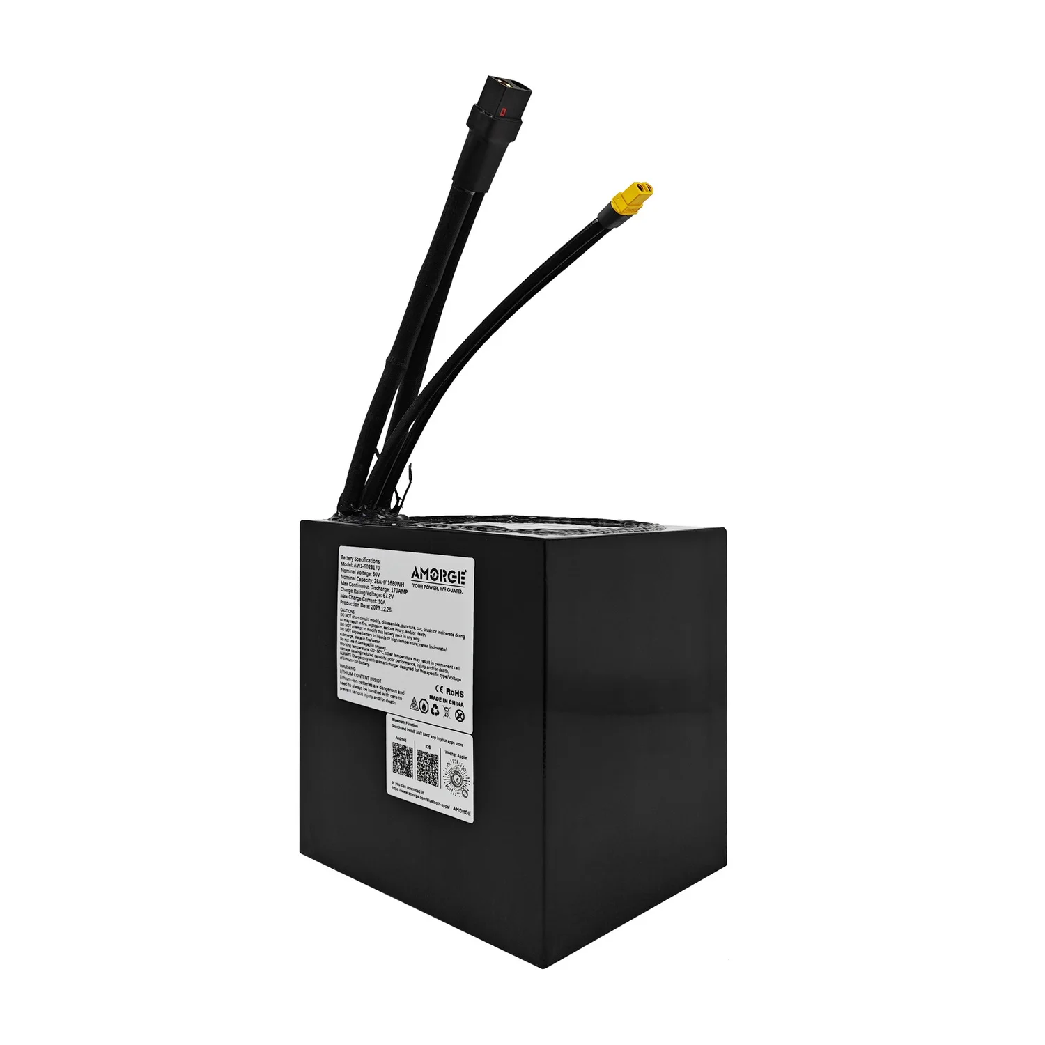 AMORGE 60V 28Ah 170AMP литиевая батарея с ANT Bluetooth BMS