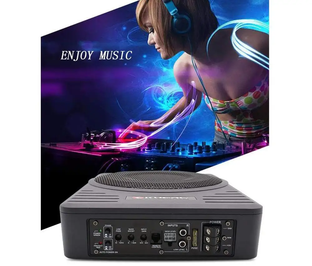 12v Pure Bass Ultra-Thin Car Car Audio Modified 10 Inch 720W Power Seat Closed Speaker spl car subwoofer box