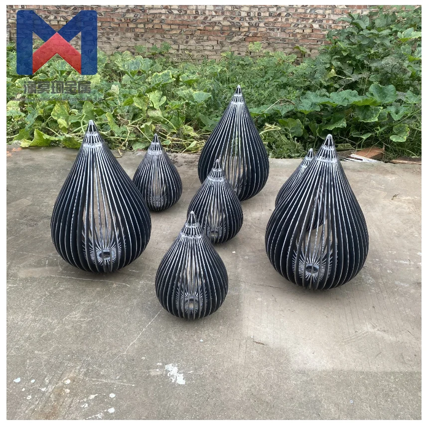 outdoor garden light box corten steel laser cut lights frame boxes