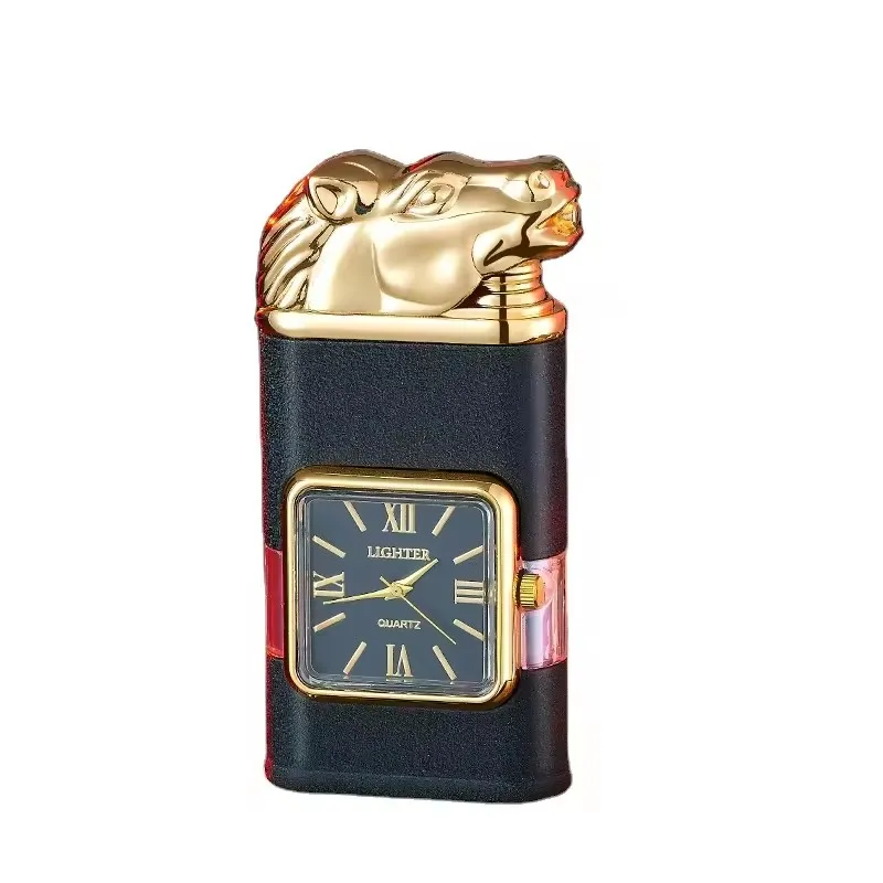 Creativity  Model Butane Lighter Dual Flame Refillable Lighter With Watch
