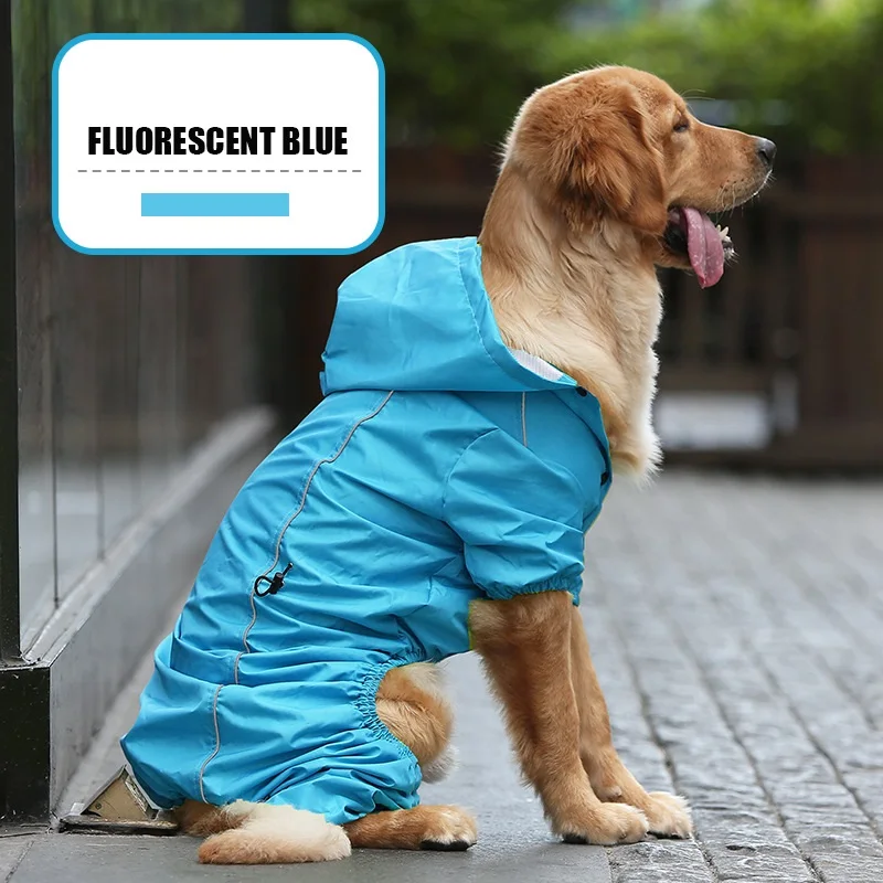 New Arrival Medium and Large Dog Rain Clothes Cape Four-legged Clothes Waterproof Coat Pet Dog Raincoat