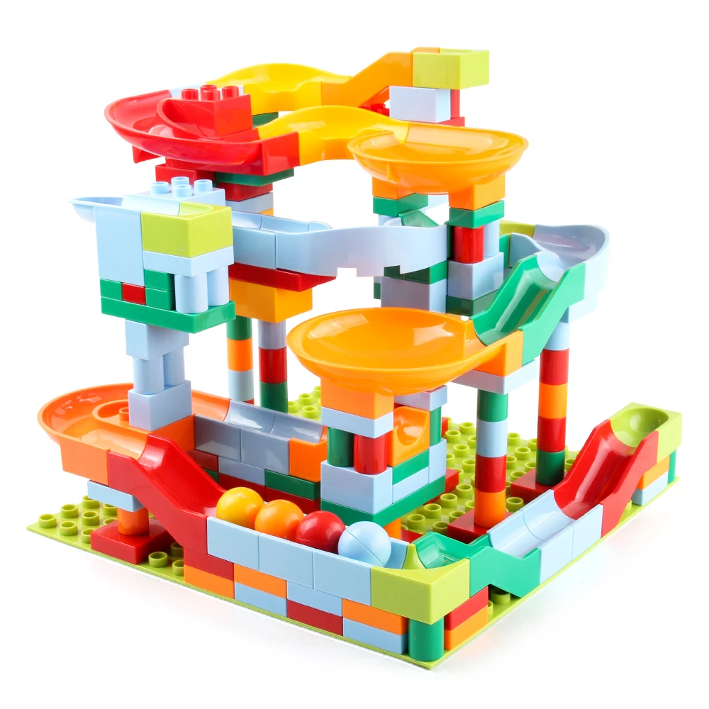 182pcs Marble Runs Building Block Toy Set Plastic Block Set STEM Educational Toys