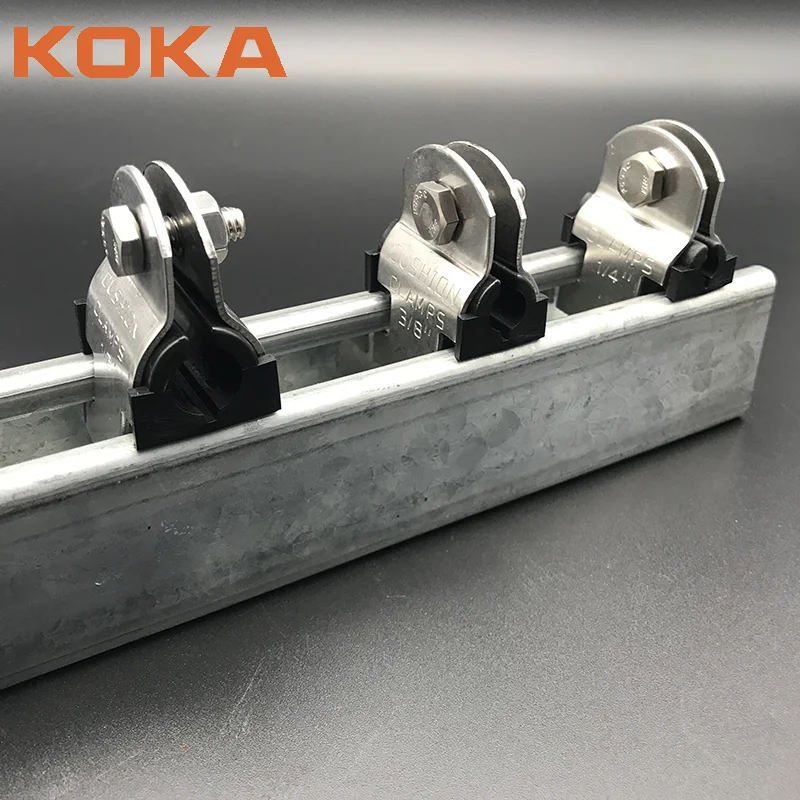 Factory Low Price Strut Mouted Conduit Pipe Clips Stainless Steel 1-1/4'Cushion Clamps