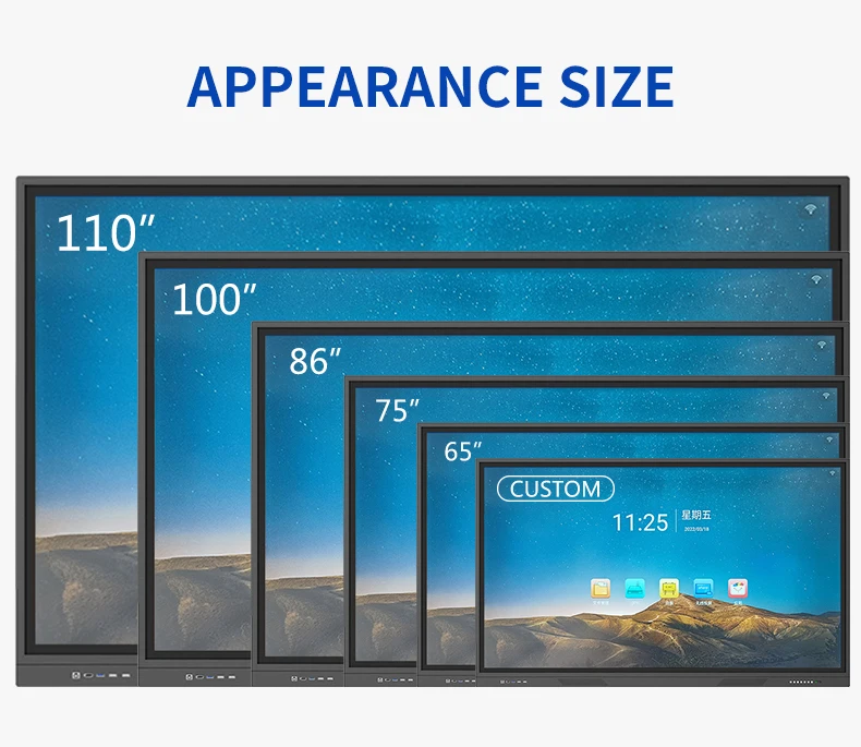 65 lcd 4k sensitive panel display pantalla uhd tactil smart digital meeting use multitouch touch screen interactive whiteboard