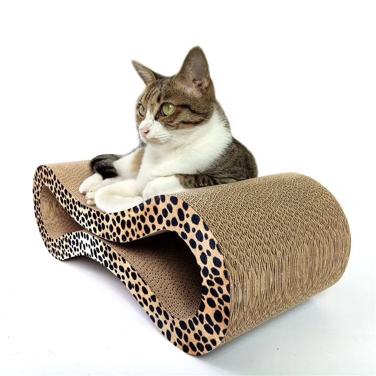 DEKU Ultimate Cat scratcher lounge 8 shape scratching furniture for cat scratch play perch Superior Cardboard cat toy