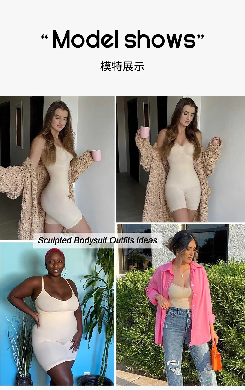 High Waist Shapewear Seamless One Piece Jumpsuit Butt Lift Slimming Body Shaper for Women