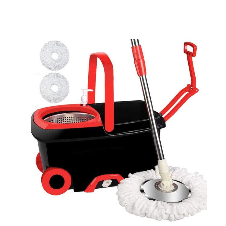 Household cleaning Products Double Drive Microfiber 360 Spin magic Mop And Bucket