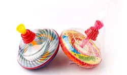 Various Styles Of Packaging Plastic Classic Hand Pressure Gyro Nostalgic Cool Pattern Spinning Top Toy Educational Toys For Kids