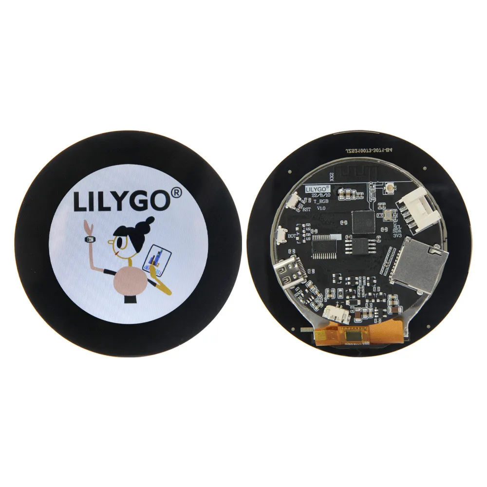 LILYGO T-RGB ESP32-S3 2.1' Round Display ST7701S LCD Touch Screen ESP32-S3R8 Development Board Support WIFI Bluetooth