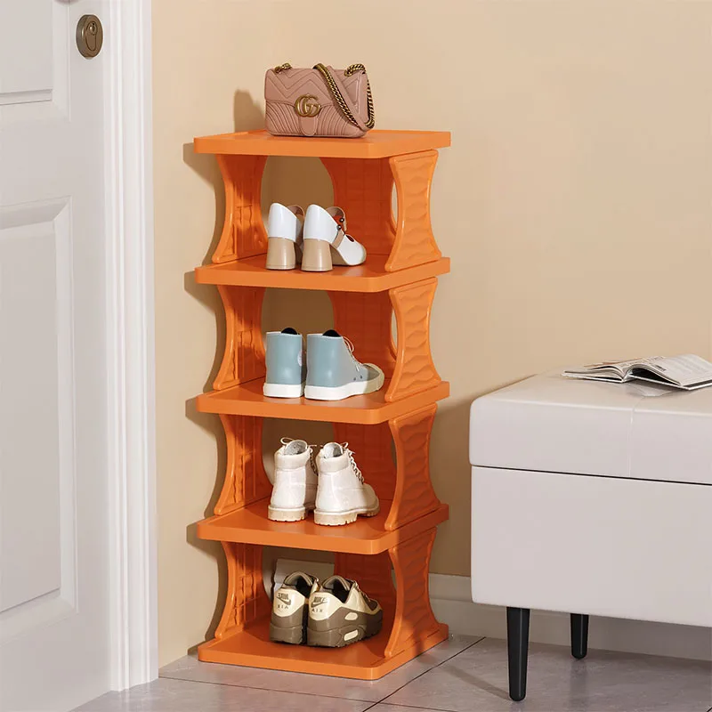 Diy Simple Shoe Rack Multi-layer Plastic Easy To Assemble Shoe Rack Storage Organizer Folded 3-9 Layer Shoe Racks for Closet