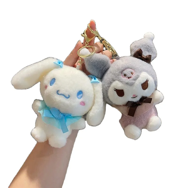 Wholesale Cartoon Plush Bear Melody Kuromi keychain Pendant Cute Doll Hellos kitty Sanrios Keychain