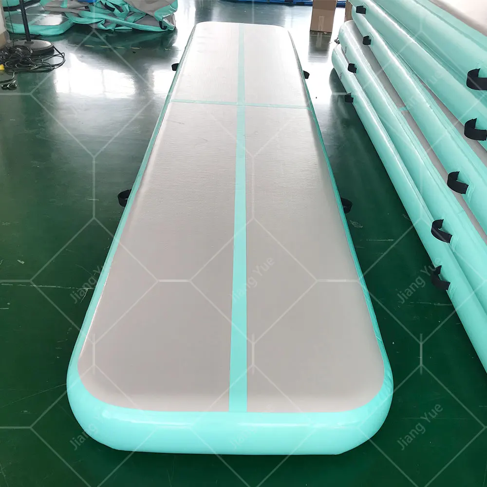 6m Air track Mint Green Fitness Equipment Inflatable Gym Tumble Track Floor Exercise Training Mats Aittrack For Gym Training