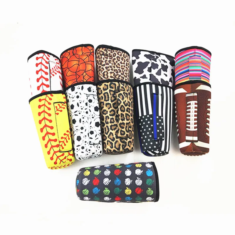 Sunflower Cactus Leopard Print Water Bottle Covers Pouch Neoprene Cup Cover for 30oz Tumbler