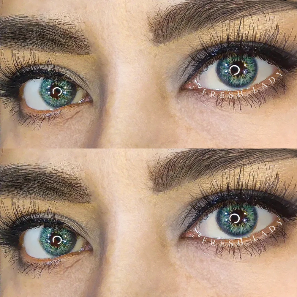 Freshlady Yearly Daily Sharingan Contact Lenses Logo Clear Contact Lenses Own Logo Natural Eeye Color Contact Lens