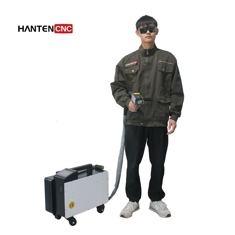 Smaller design outdoor 200w 300W Industrial Laser Machine for Rust and Paint Removal wood paint cleaning High-Efficiency