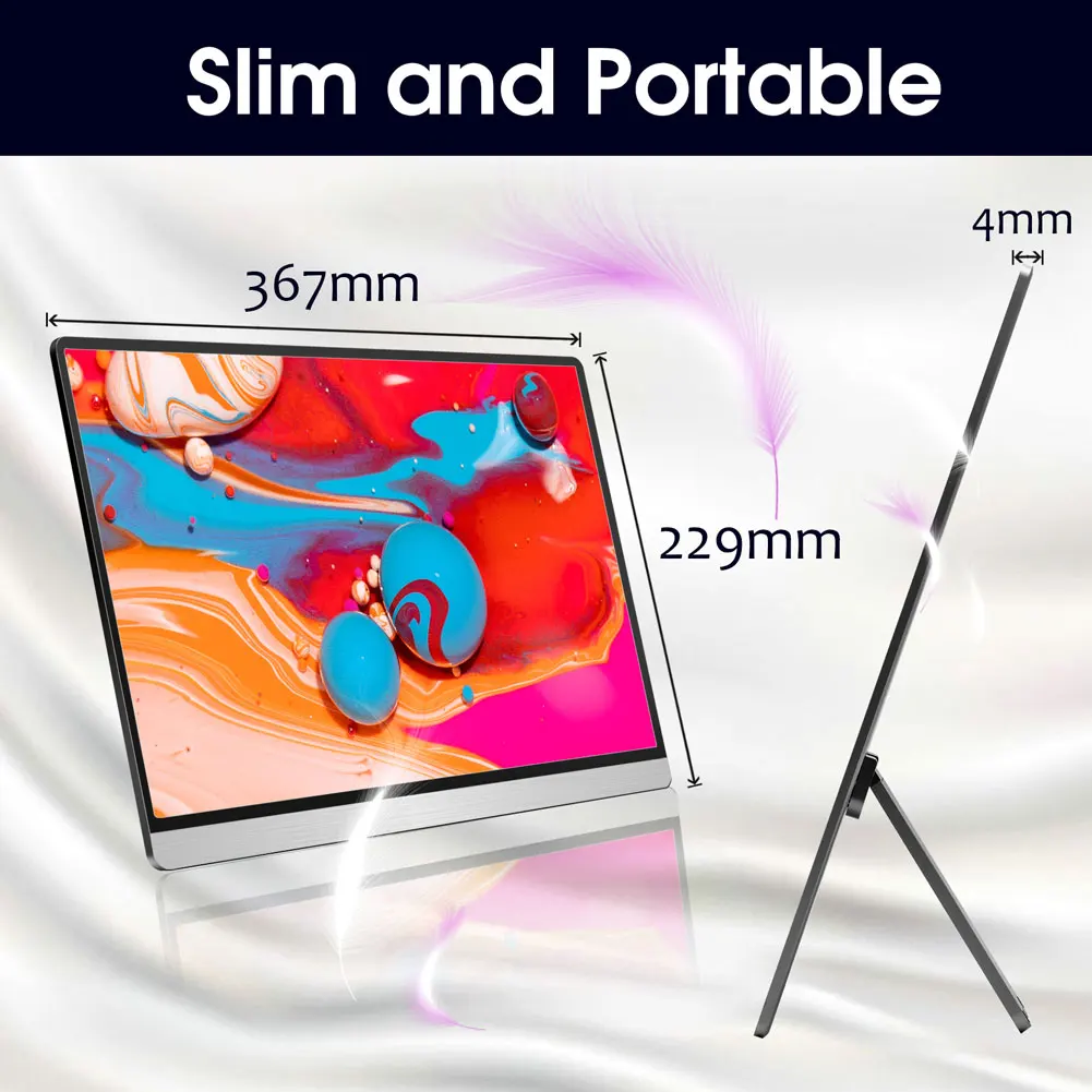 Large spot goods 16.1 inch portable extended monitor laptop 1920 x 1080 IPS screen extender With Type-C Port