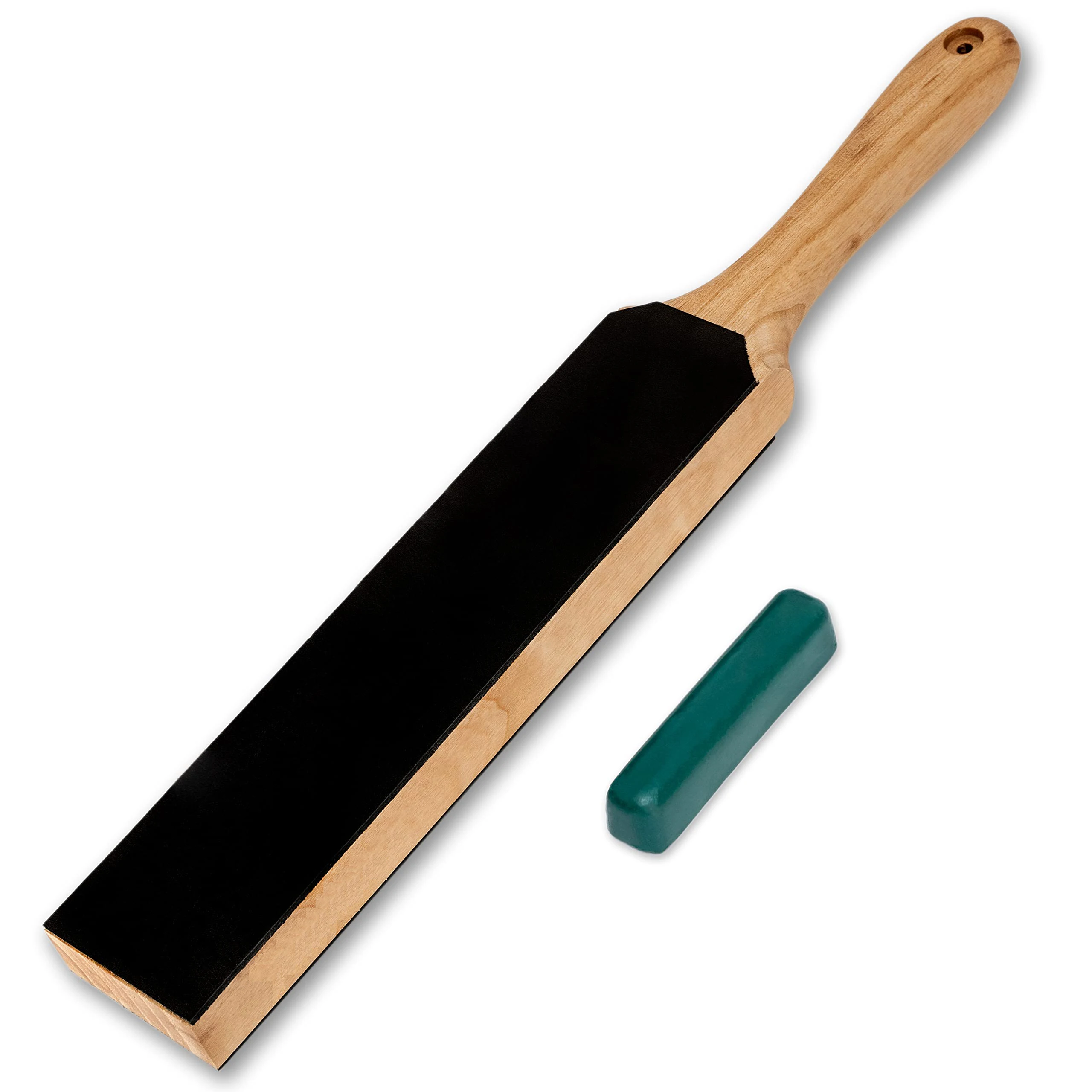 Professional Wooden Knife Sharpener Paddle Strop With Knife Leather Strops Knife Sharpener