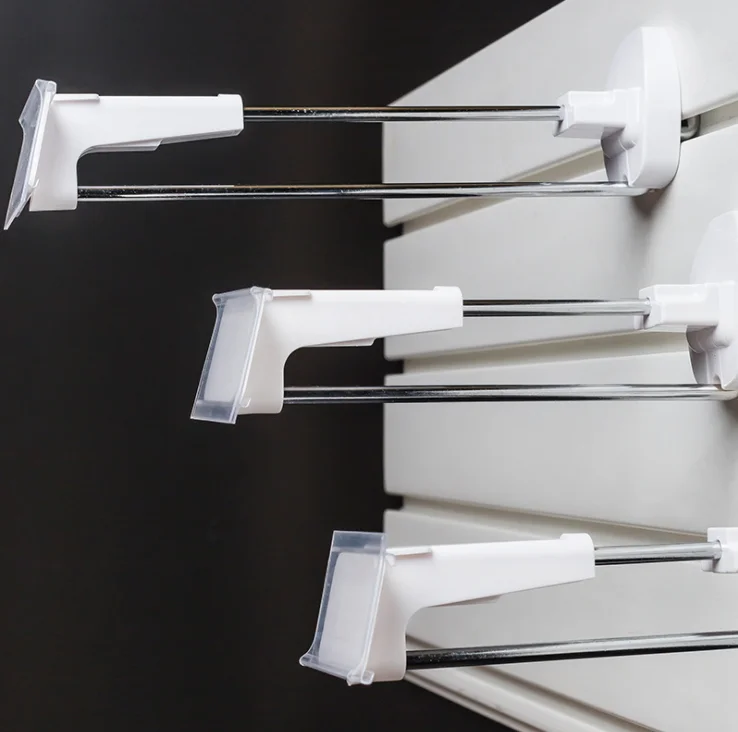 Supermarket Shop Store Anti-theft Security Plastic Shelf Lock Pegboard Slatwall Display Hook