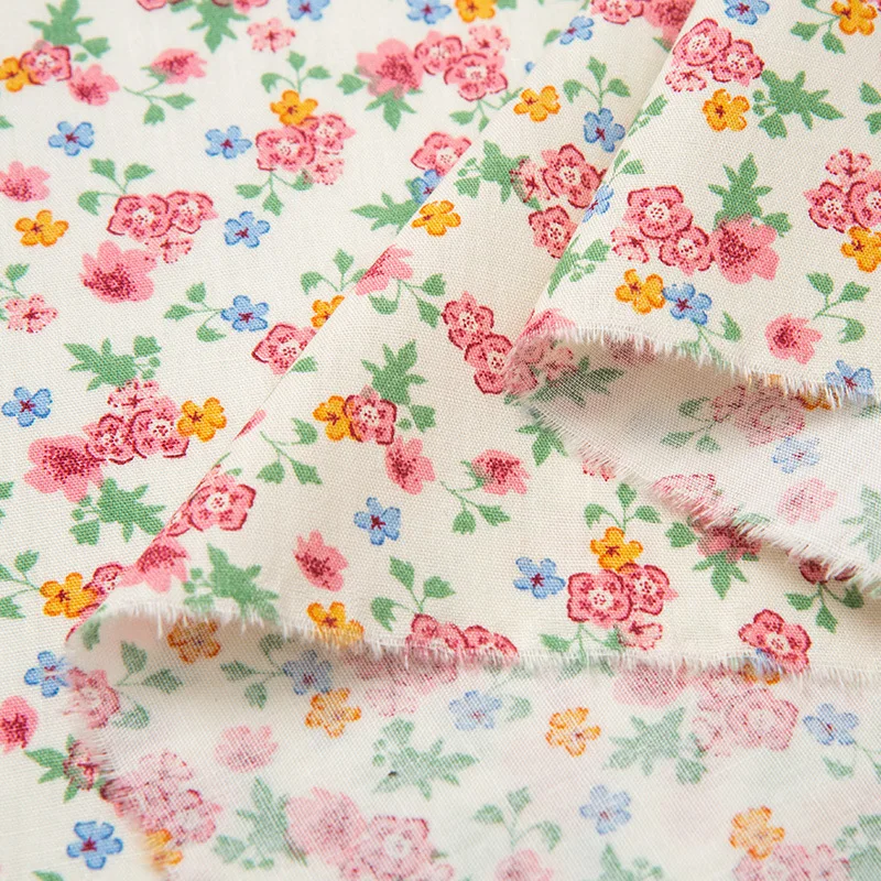 Factory direct 100% cotton poplin floral print fabric for dress