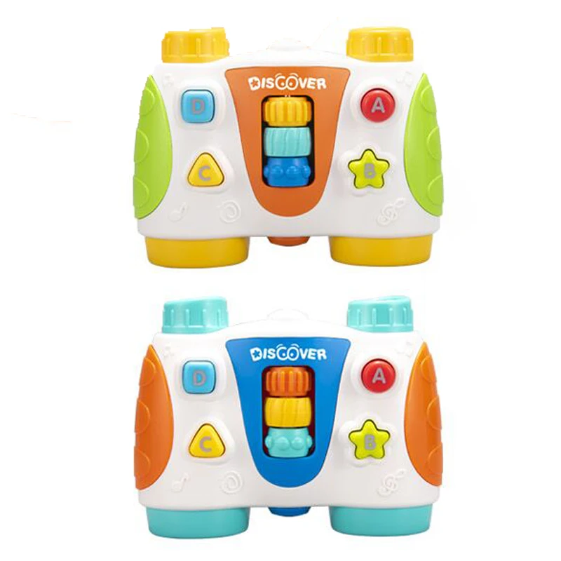 Electric lighting sound interaction early learning baby telescope toy