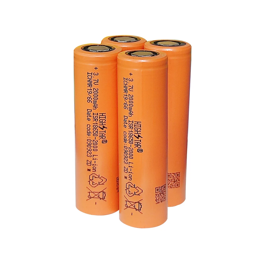 HIGHSTAR  18650 batteries li ion 18650  2000mah lithium Battery  litium ion battery 3.7v