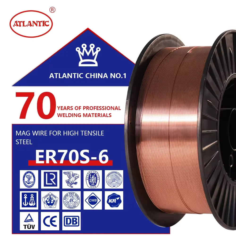Сварочная проволока Atlantic Mig CO2 с медным покрытием ER70S 6 китайского производителя