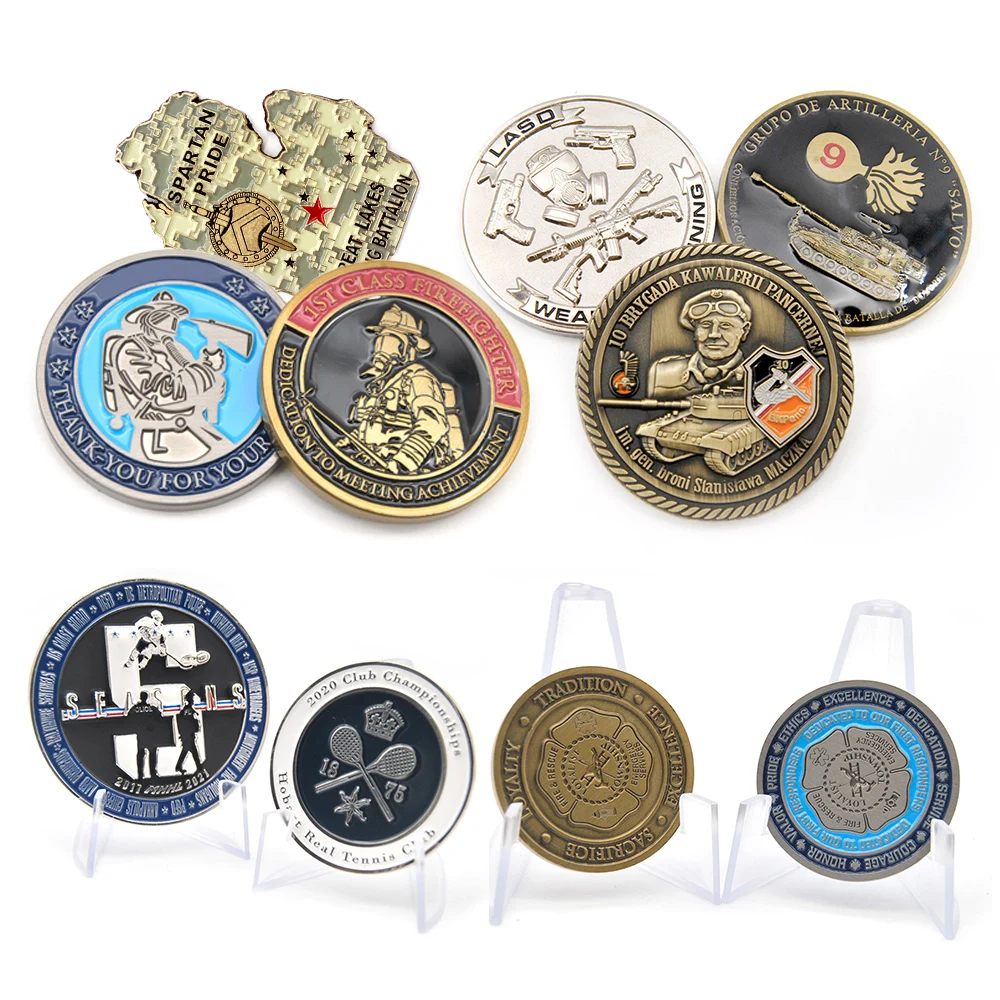 Manufacturer Custom Logo Metal 3d Soft Hard Enamel Gold Silver Antique Plating Souvenir Challenge Coin