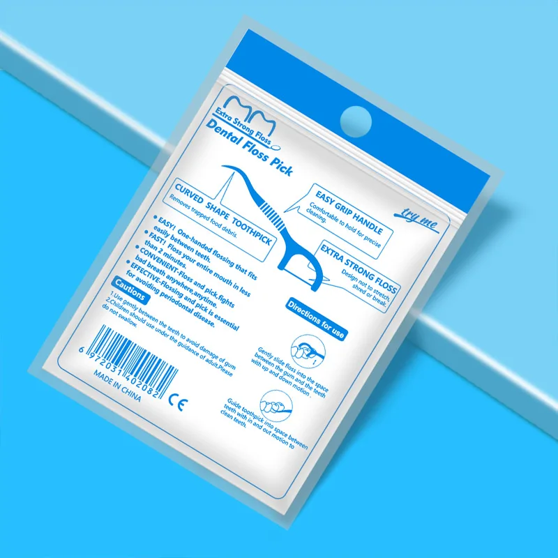 ISO Approved Private Label Disposable Sustainable Y Shape Toothpick Stick  Dental Floss Picks