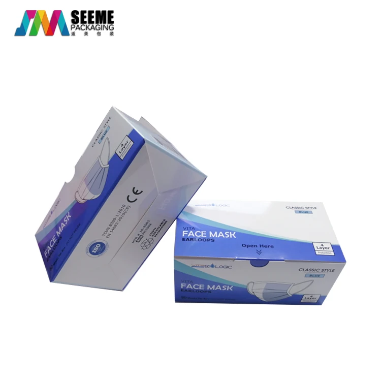 custom box disposable face mask packaging box n95 mask boxes