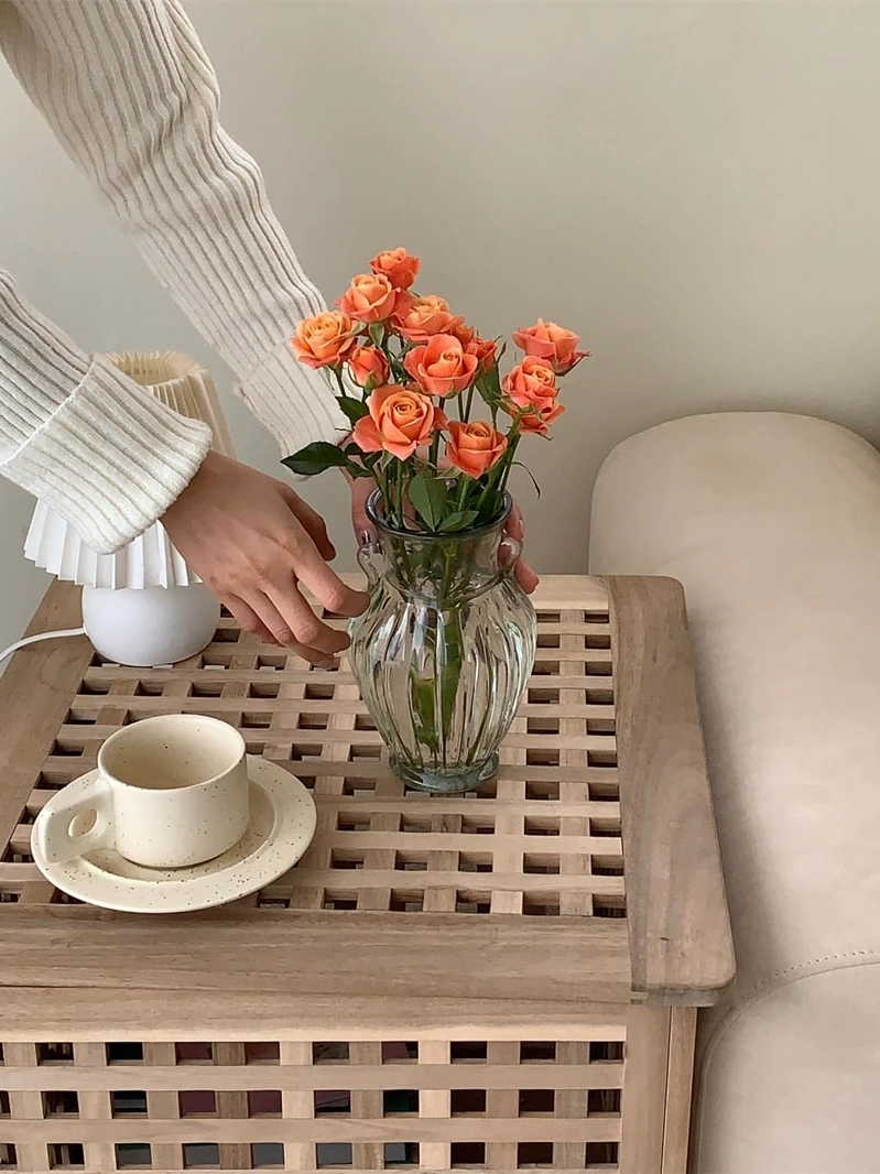 Modern Large Cylinder Glass Flower Vase Clear Glass Vase For Flowers