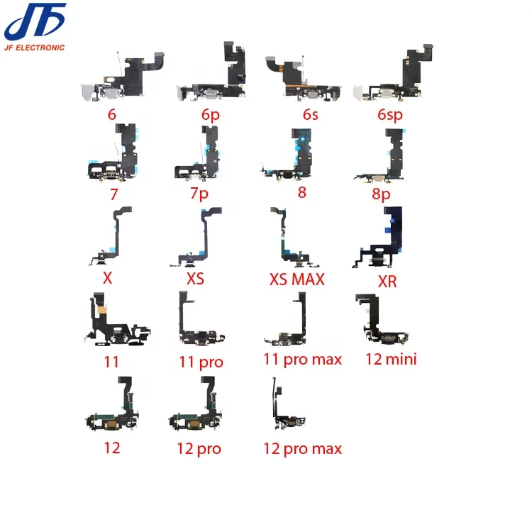 Mobile phone spare parts for iphone all model charging port connector dock flex cable repair
