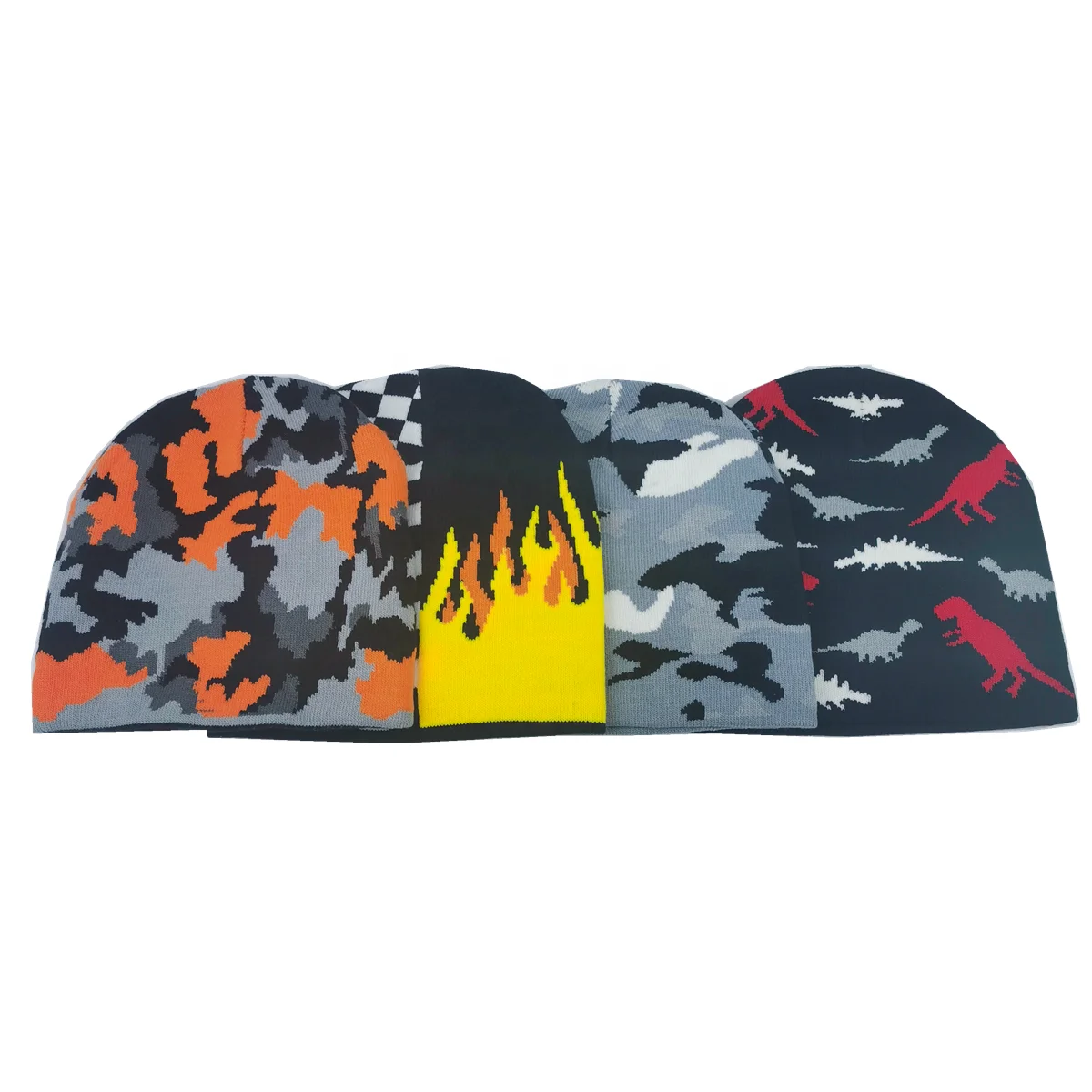 Oem Custom High Quality Unisex Acrylic Jacquard Winter Cap Pullover Protection Warm Hat Skull Knitted Sports Ski Beanie