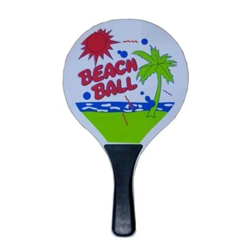 Hot Selling Handle Beach Wooden Paddles with Plastic Handle and 1 Ball in a mesh Bag for Outdoor