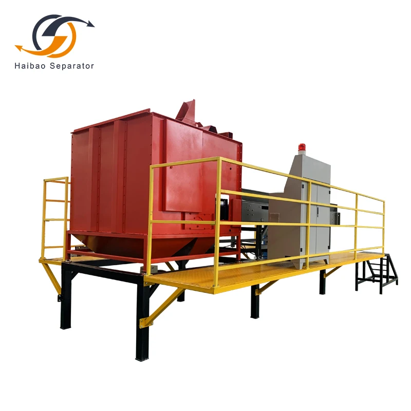 NIR optical sorter separates plastic, cardboard, metal, copper, aluminum, iron, stainless steel waste recycling machine