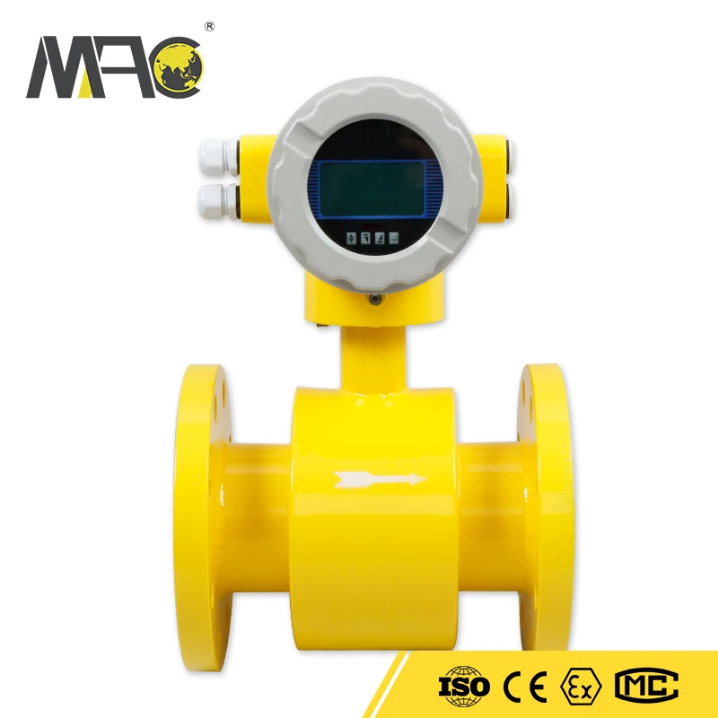 Macsensor Integrated Type rs485 Digital Water Sewage Electromagnetic Flowmeter Liquid Magnetic Acid Flow Meter