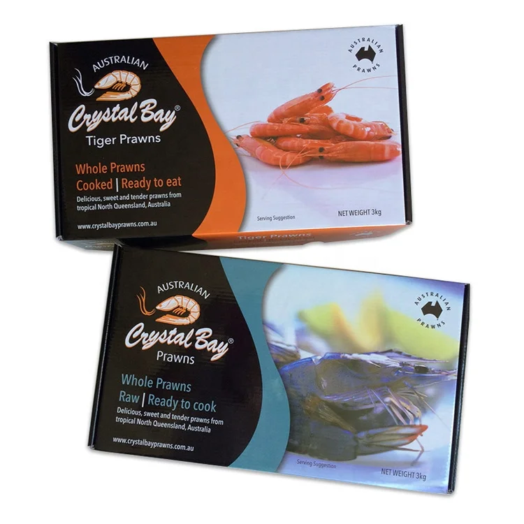 Factory price Hollow Sheet Frozen Fish Packing Boxes wholesale wax box for seafood