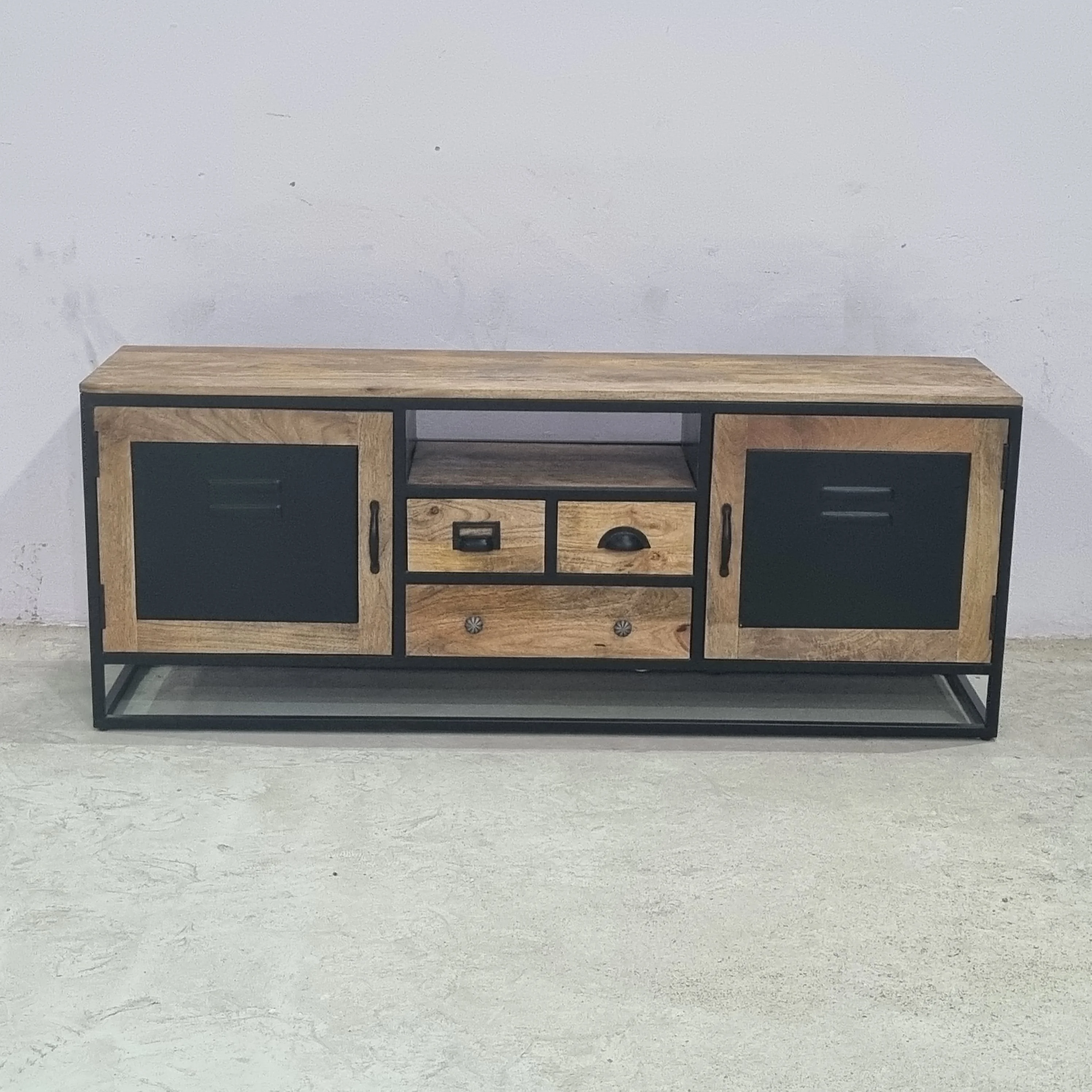 2024 Latest Design Modern Home Furniture Best Selling TV Stand with 3 Drawers and 2 Doors Storage Features for Living Room