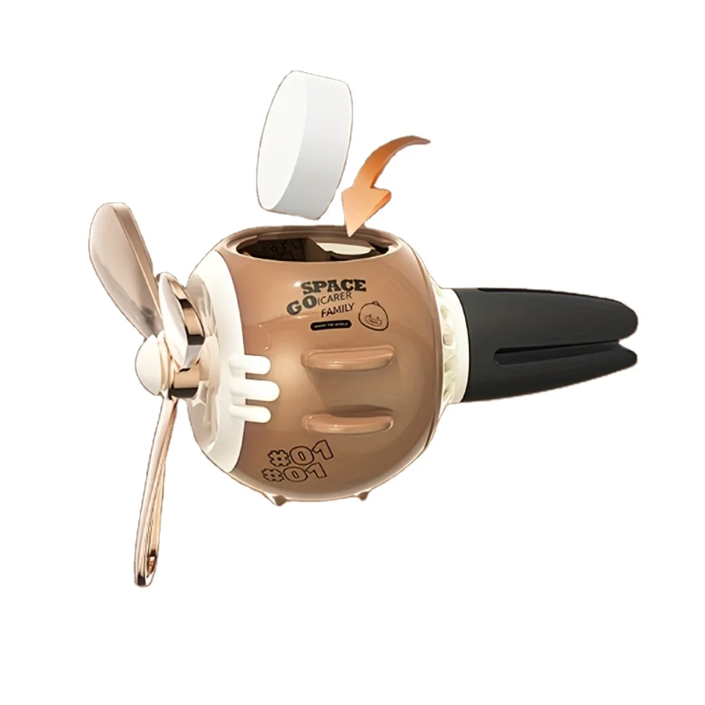 Car Air Conditioner Air Outlet Magnetic Suction Cartoon Doll Aromatherapy Car Ornaments Contains Cologne And Lemon Flavor Slices