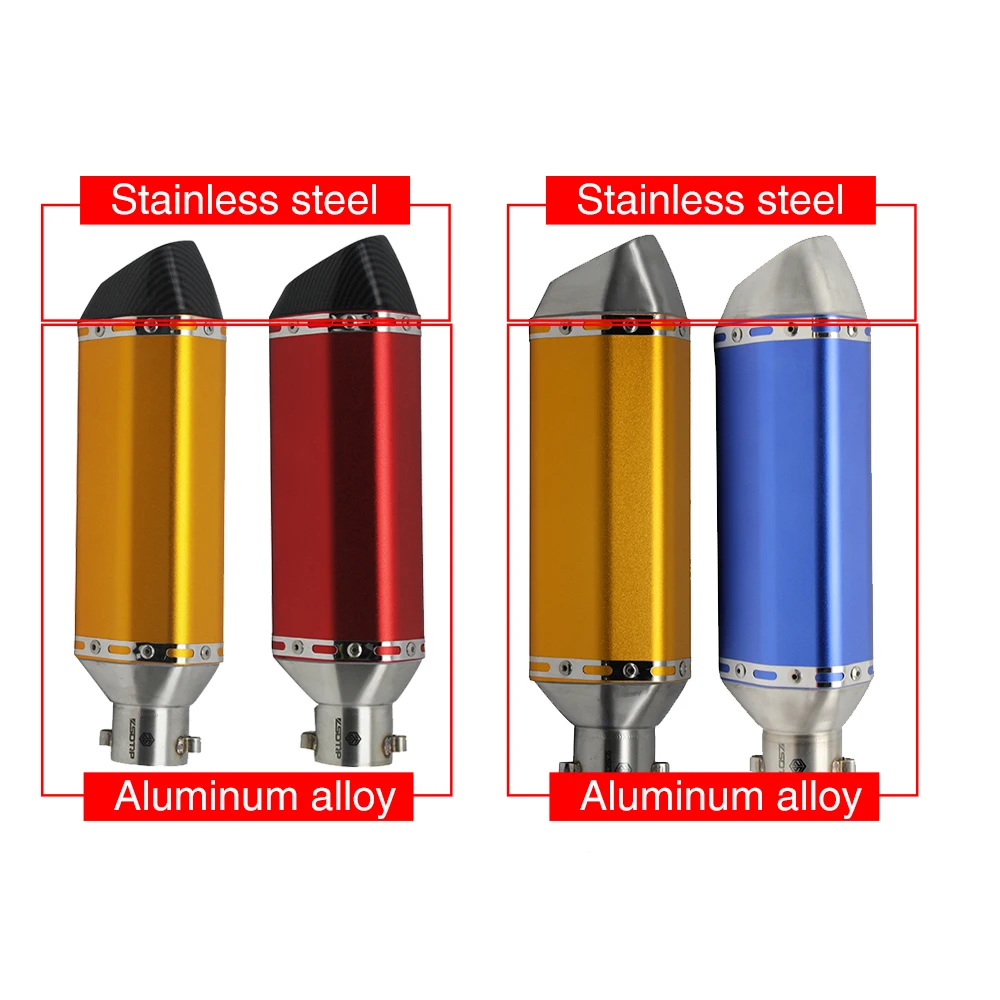 51mm universal motorcycle muffler silencer motocross dirt bike muffler exuast 250cc