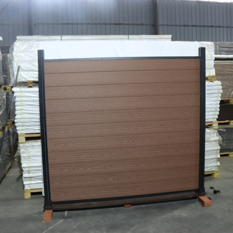 wood plastic composite wpc fence boards with trellis co-extrusion home garden fence panels