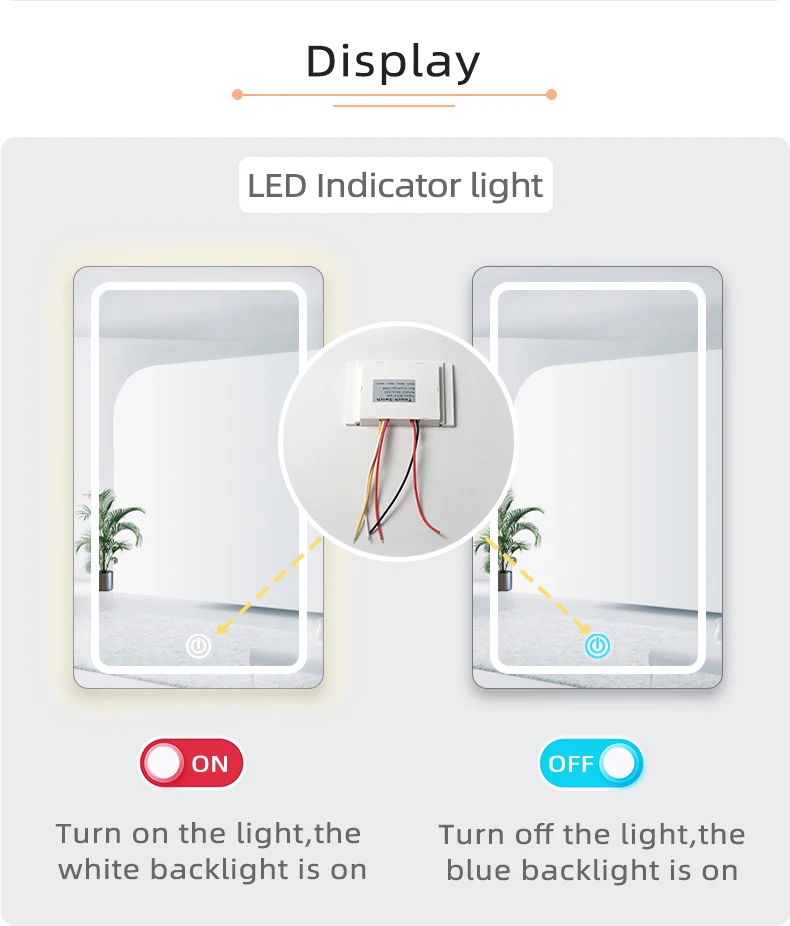 FICLUX Hot sales DC12V/24V Led Dimmer Touch Controller Single key Color-adjustable Touch Sensor Switch For Bath Mirror