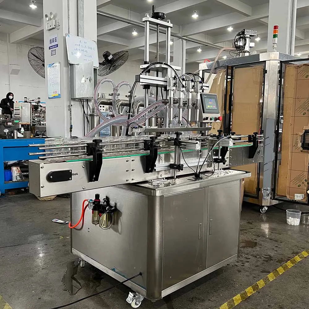 Vacuum 4 Heads Essential Oil Perfume Liquid Spray Bottles Filling Machine Beer Automatic