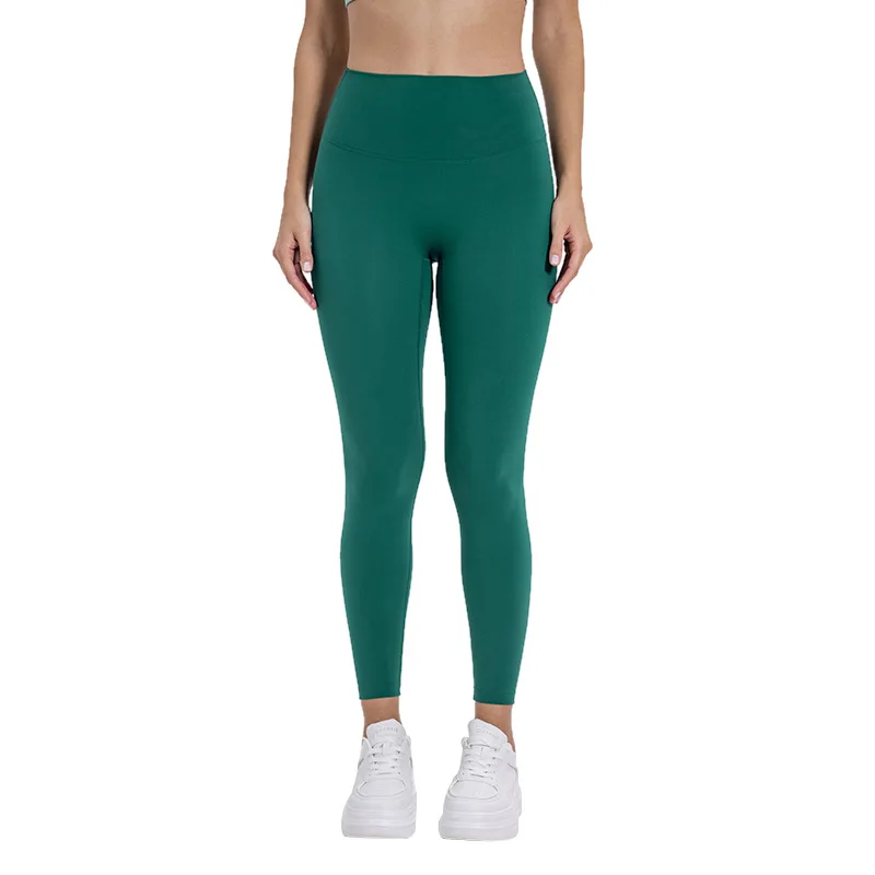 High Waist Seamless Sports Leggings Nude-feel Hip-lift And Belly Shaping Slim Running Fitness Yoga Pants
